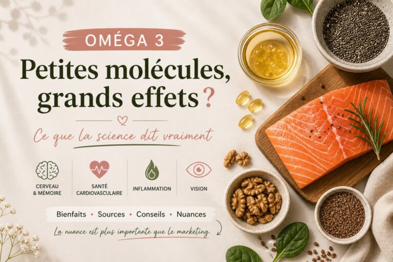 Oméga 3 : bienfaits réels, limites et comment bien les choisir